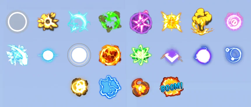 Geometry Dash death effect icons